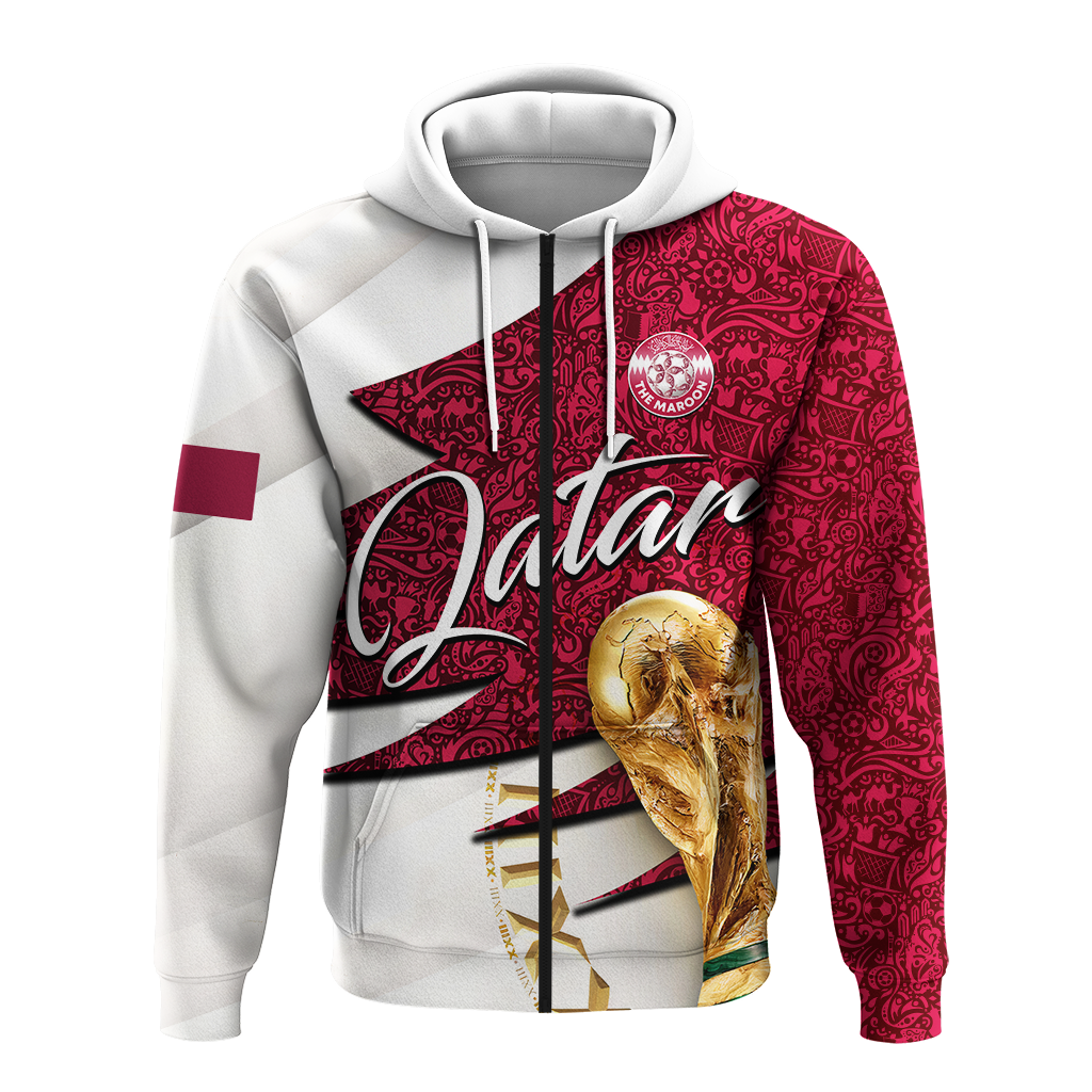 Custom Qatar Football Team Football 2022 Hoodie LT2