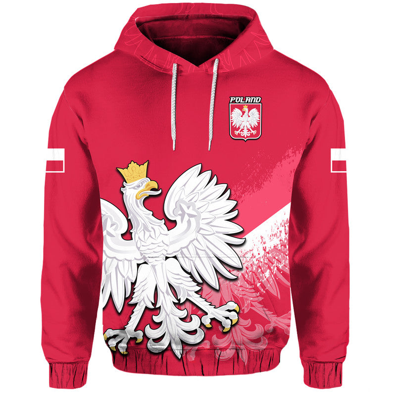 Custom Poland Football Coat of Arms No2 Hoodie LT9