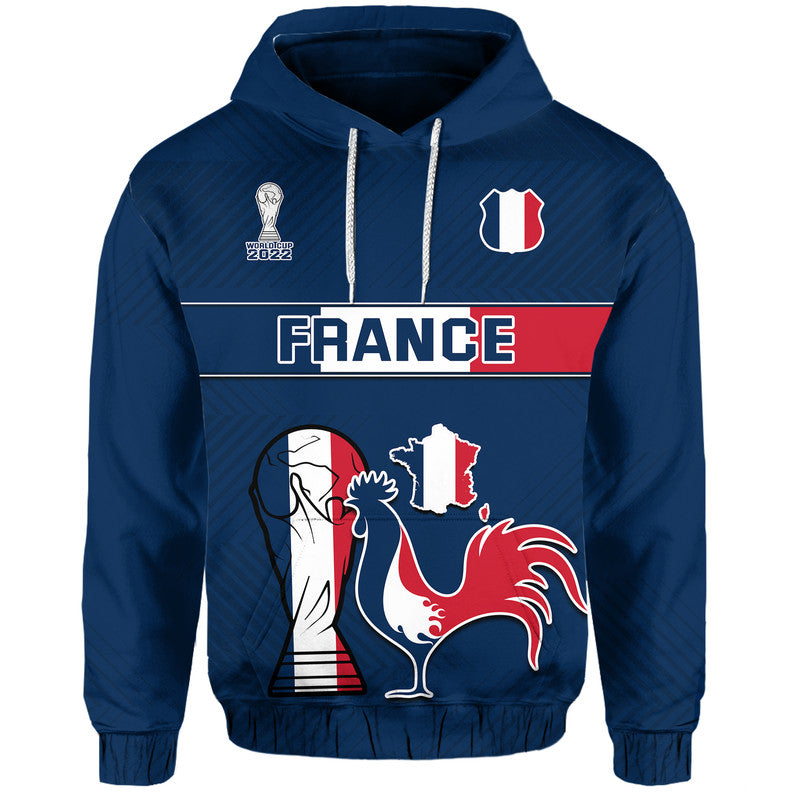 Custom France Hoodie Rooster Les Bleus Football LT9