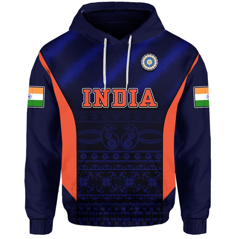 Custom India National Cricket Team Hoodie Men In Blue Sports Style LT9