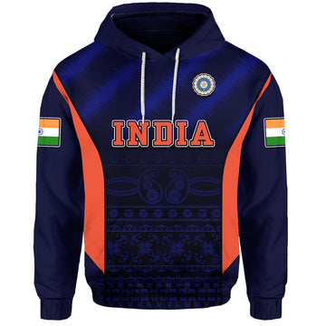 Custom India National Cricket Team Hoodie Men In Blue Sports Style LT9