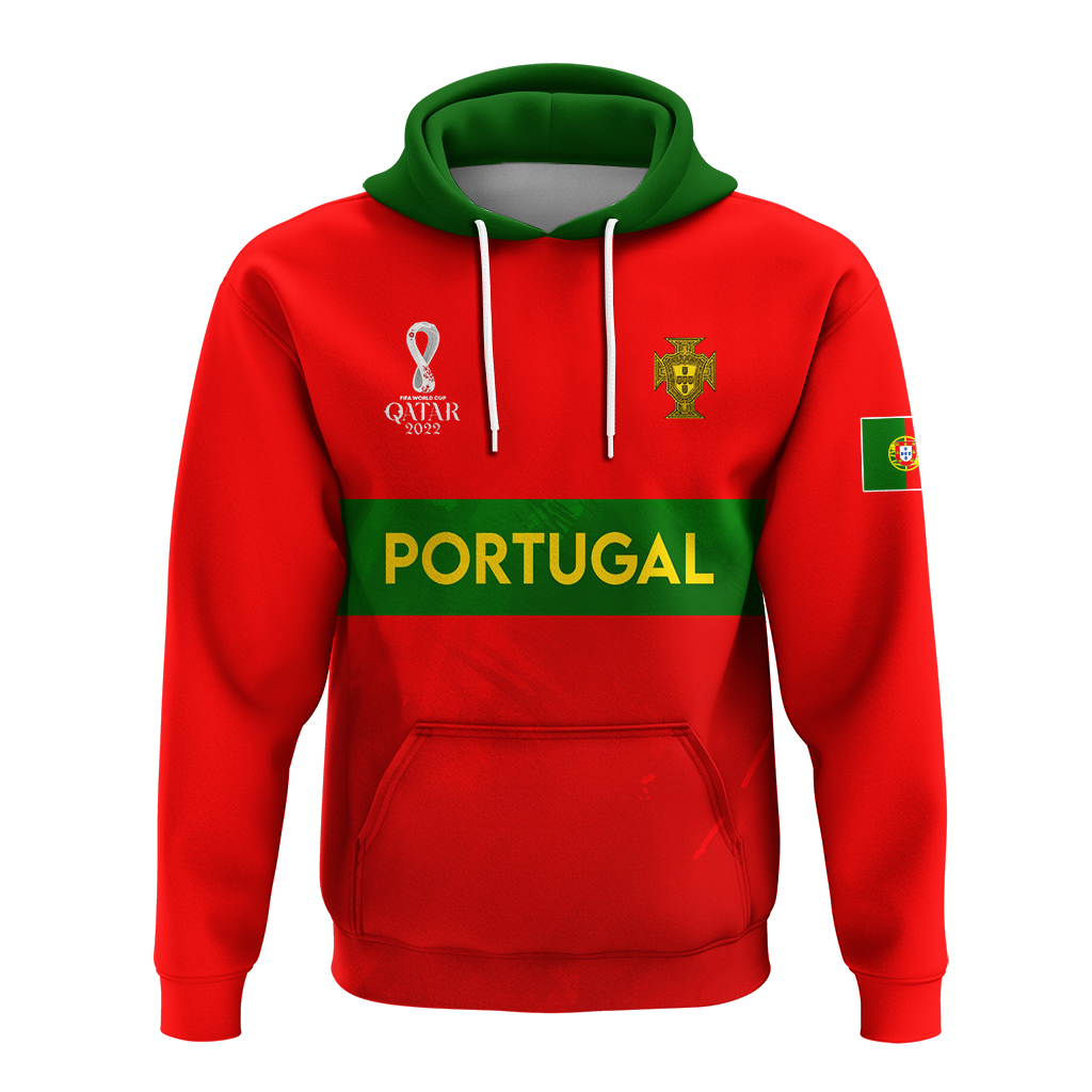 Custom Portugal Football 2022 Hoodie LT2