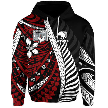 Mate Maa Tonga Mixed Aotearoa Kiwis Rugby Hoodie Silver Fern Mixed Polynesian Style LT9