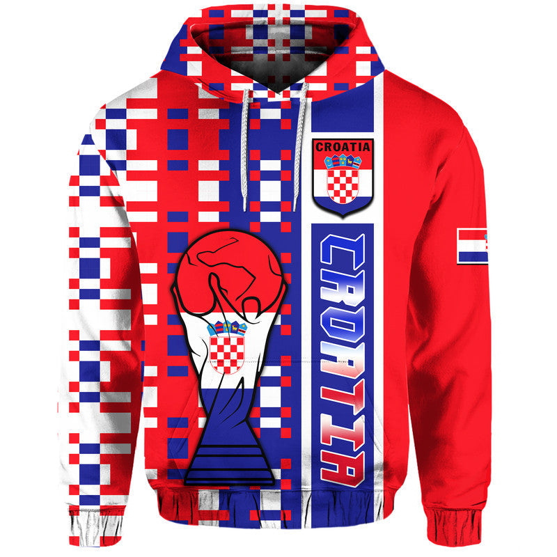 Custom Croatia Hoodie Football Flag Minimalist Style LT9