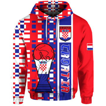 Custom Croatia Hoodie Football Flag Minimalist Style LT9