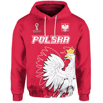 Custom Poland Football Coat of Arms No1 Hoodie LT9