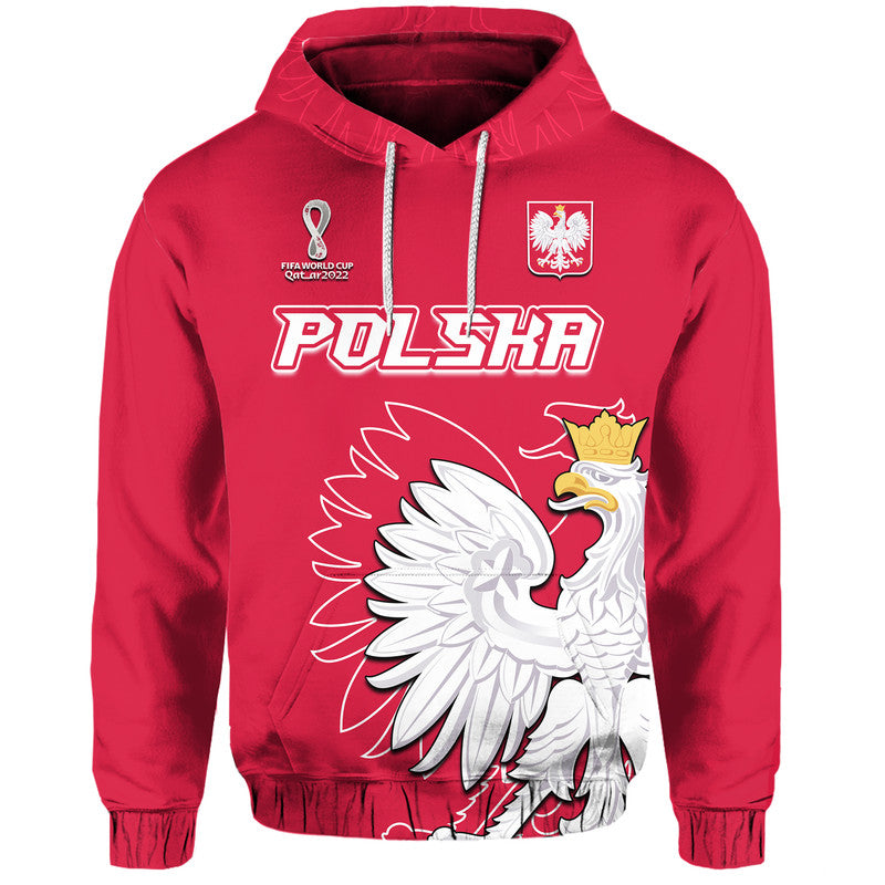 Custom Poland Football Coat of Arms No1 Hoodie LT9