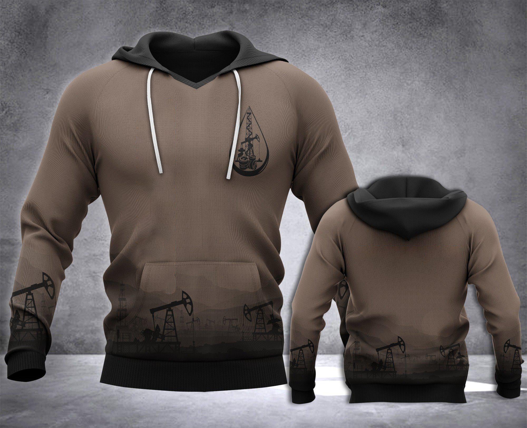 Oil Field Man Amazing Dark Brown Style Hoodie No2 RLT9