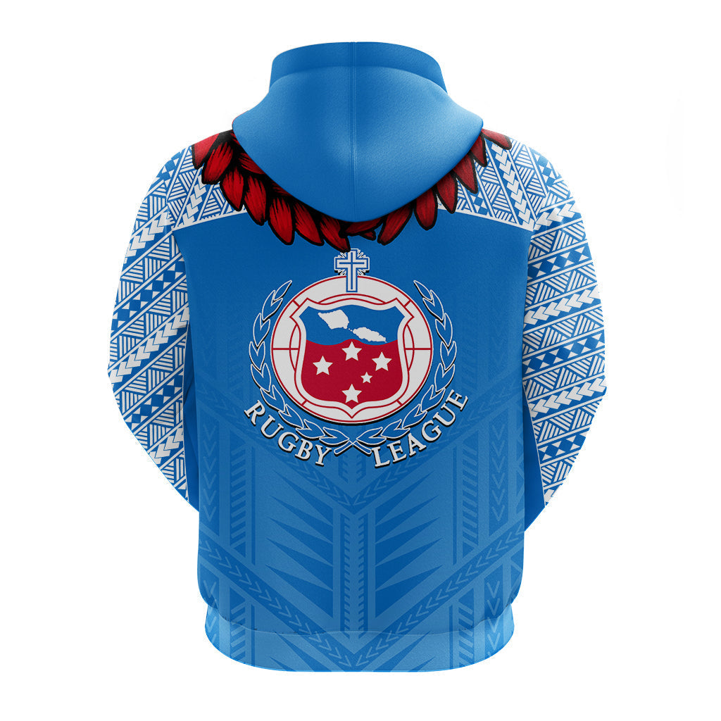 Toa Samoa Ula Fla Rugby Hoodie Blue Sky Jersey 2022 LT6