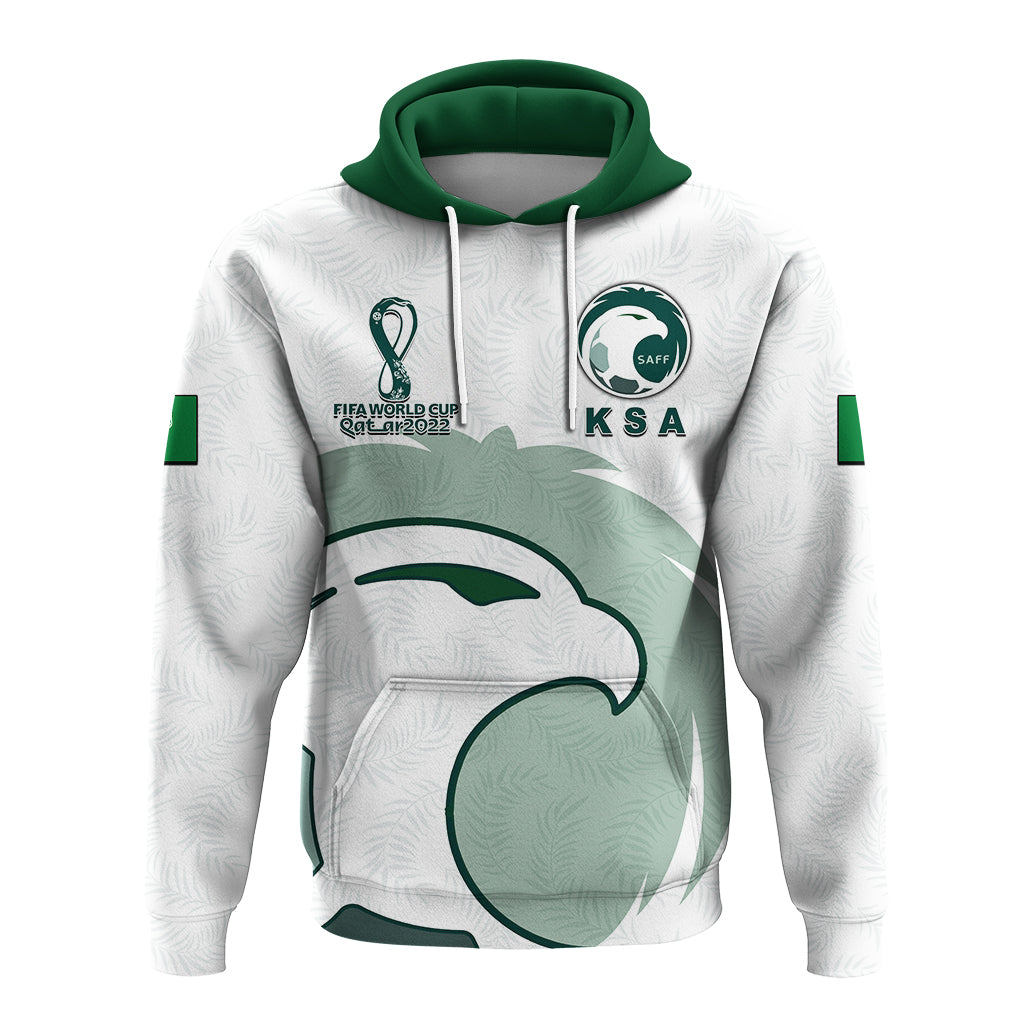 Custom Saudi Arabia Soccer Football 2022 Hoodie White Jersey LT6
