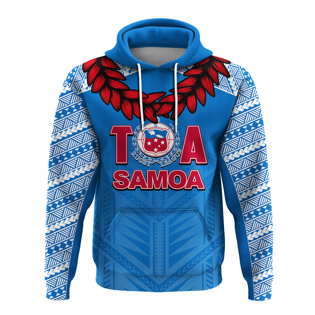 Toa Samoa Ula Fla Rugby Hoodie Blue Sky Jersey 2022 LT6