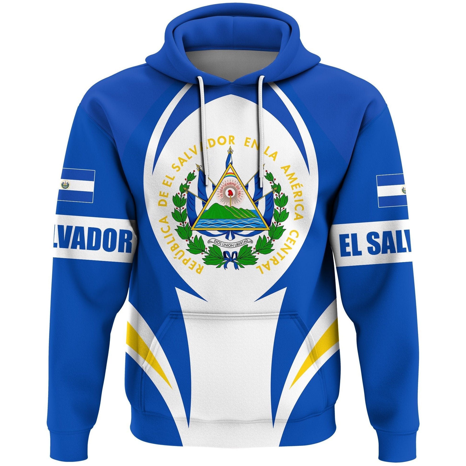 El Salvador Hoodie Action Flag