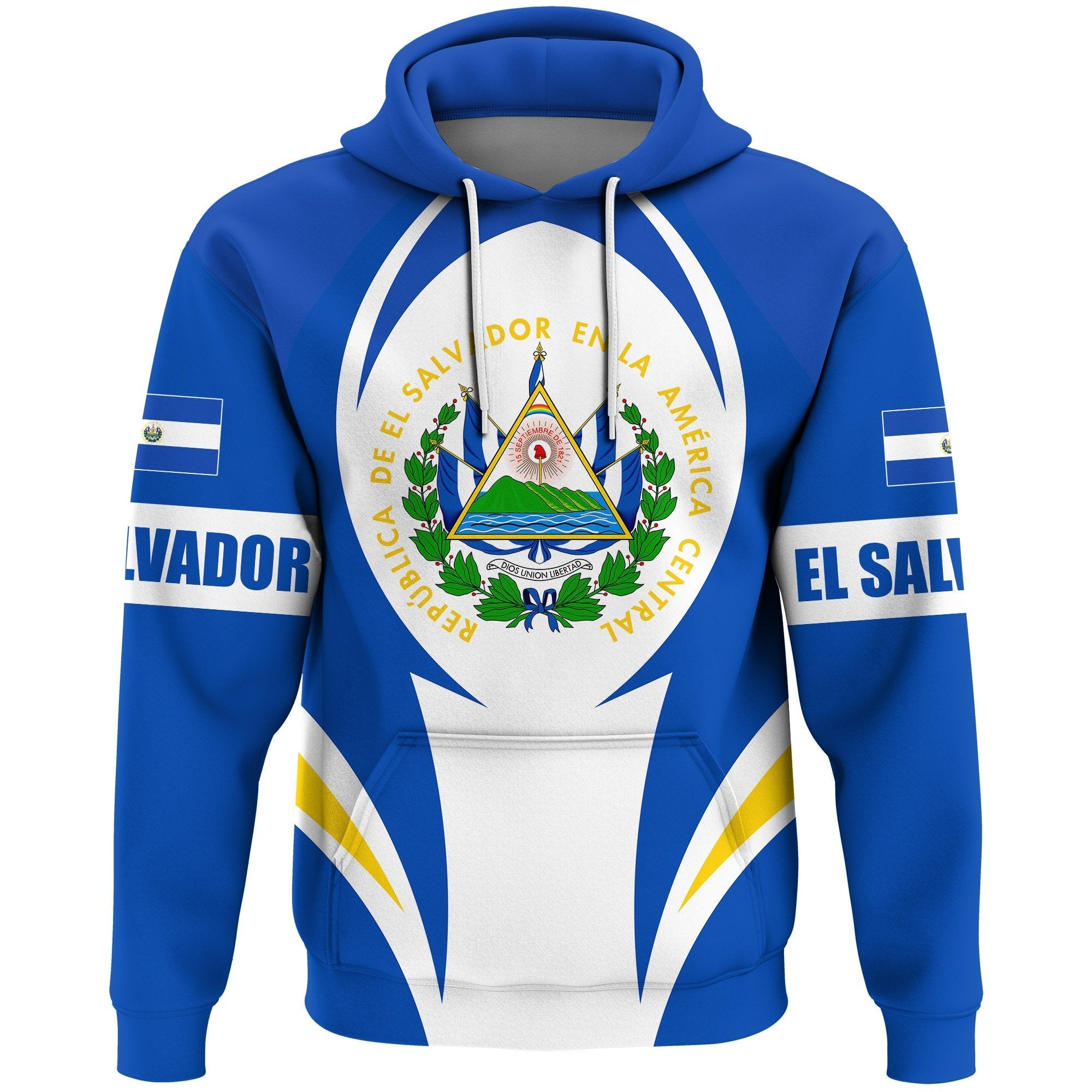 El Salvador Hoodie Action Flag