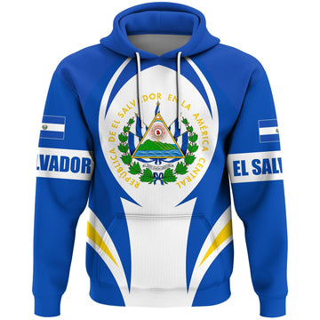 El Salvador Hoodie Action Flag