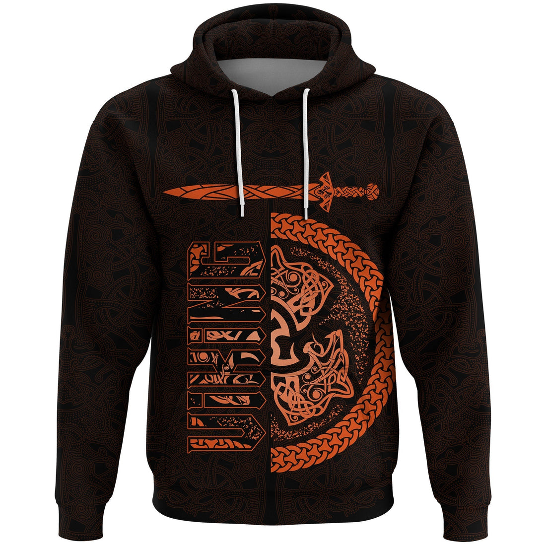 Viking Hoodie Fierce Wolf Totemic Animal RLT12