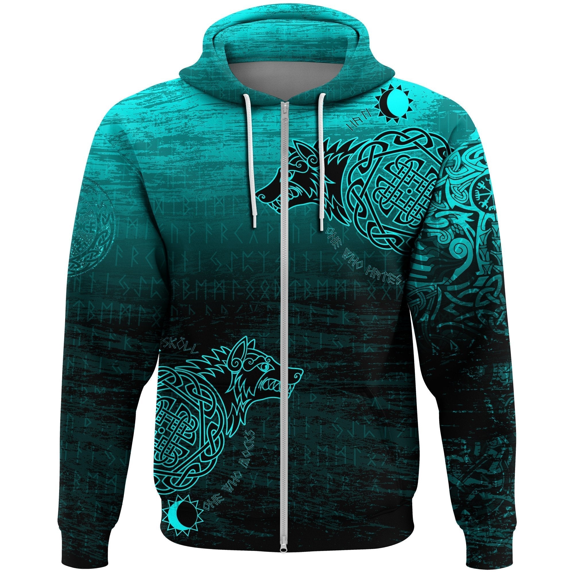 Viking Zip Hoodie, Skoll and Hati RLT12