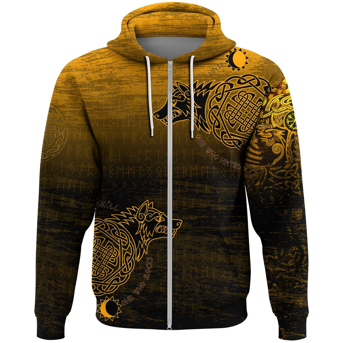 Viking Zip Hoodie, Skoll and Hati RLT12