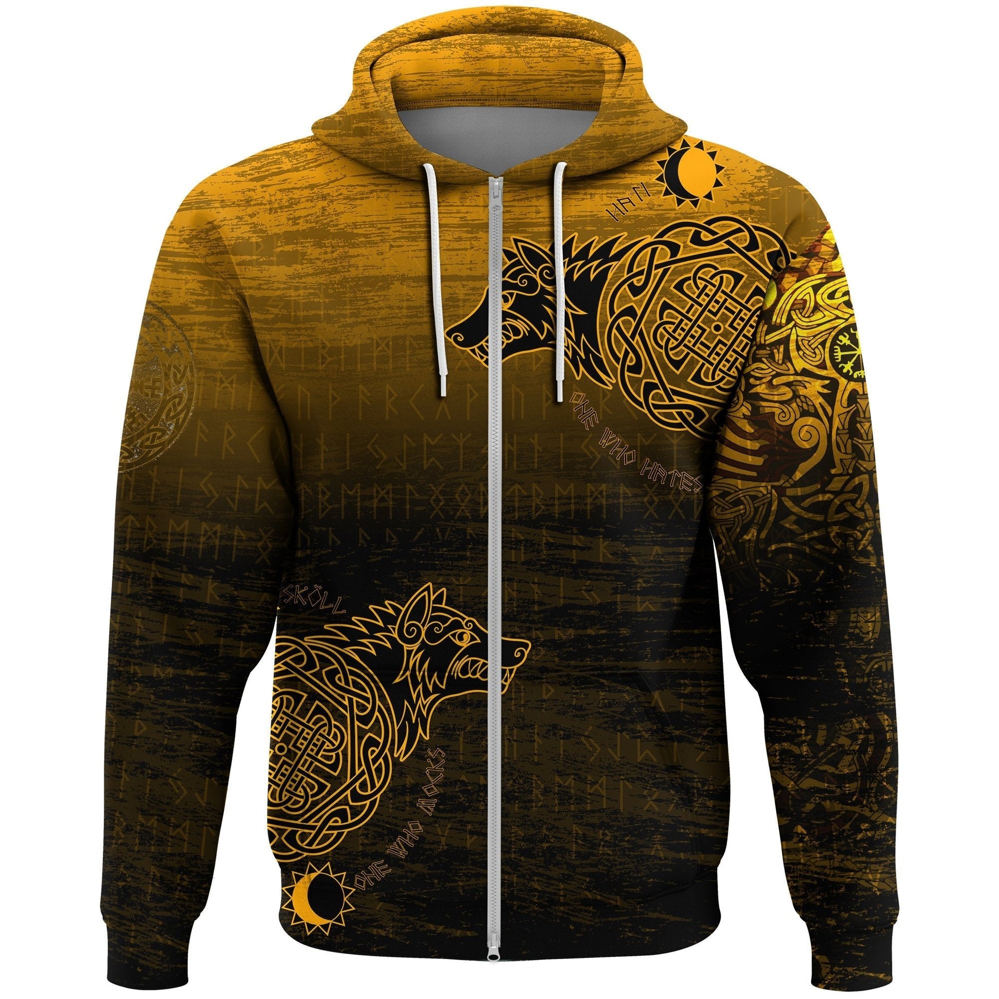 Viking Zip Hoodie, Skoll and Hati RLT12