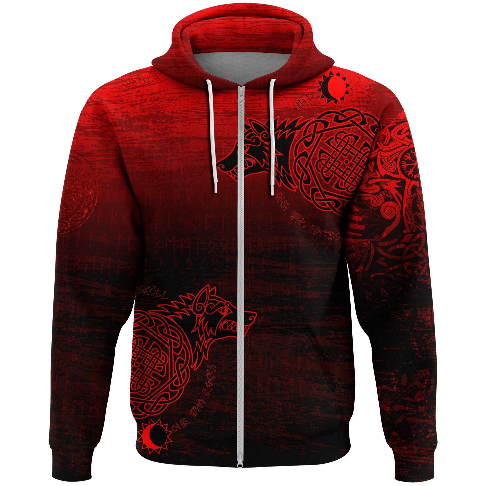 Viking Zip Hoodie, Skoll and Hati RLT12