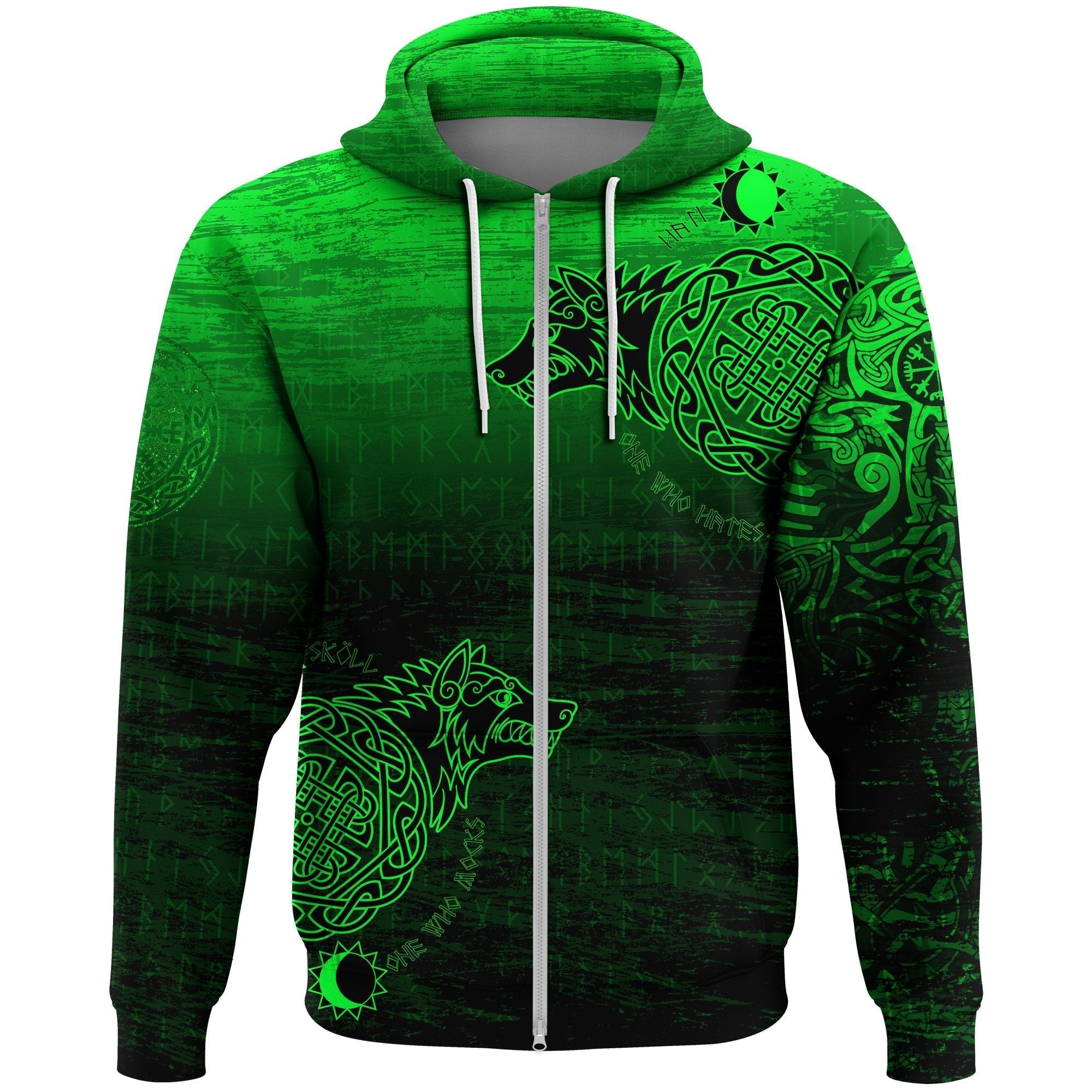 Viking Zip Hoodie, Skoll and Hati RLT12
