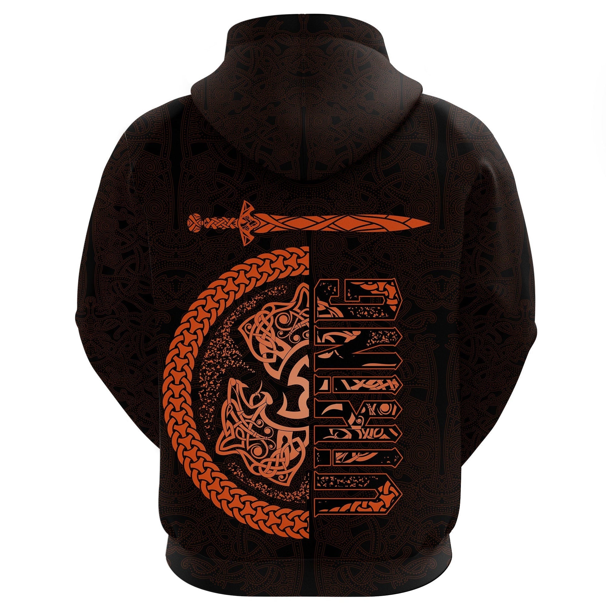 Viking Hoodie Fierce Wolf Totemic Animal RLT12