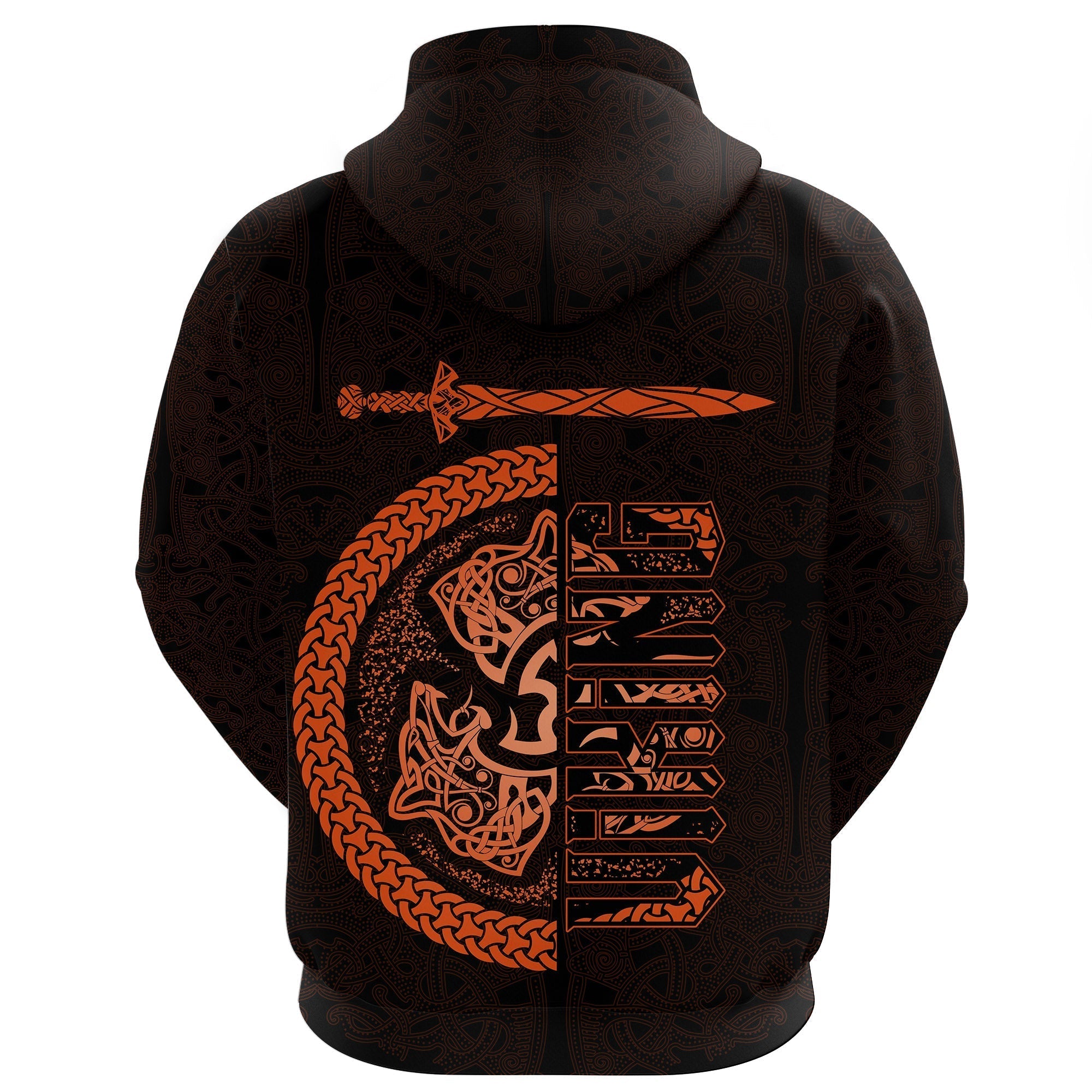 Viking Hoodie Fierce Wolf Totemic Animal RLT12