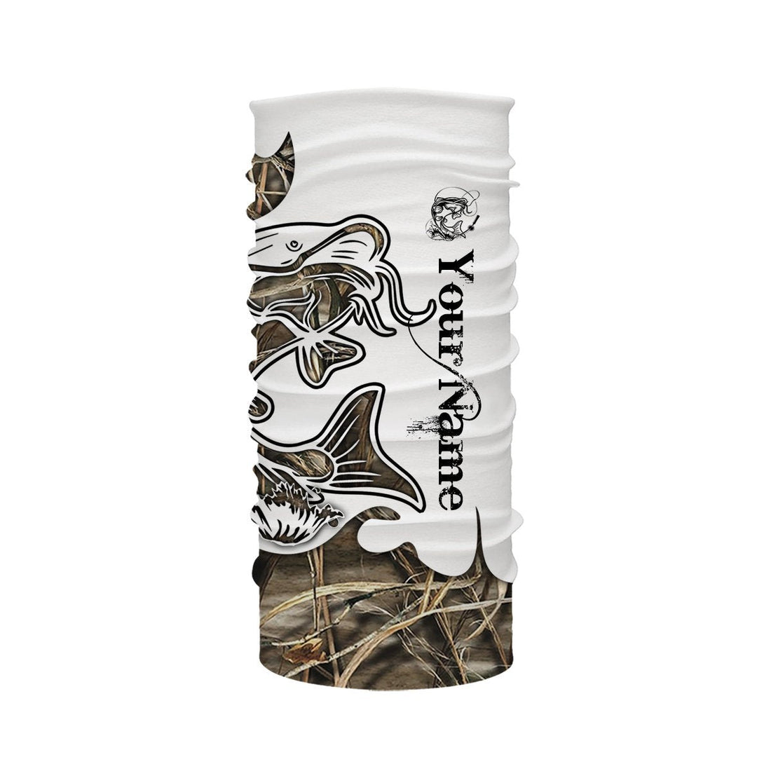 Catfish Fishing Camo Master Baiter Custom Long Sleeve Performance Fishing Shirts Personalized Fishing Apparel Gift, Fishing Neck Gaiters