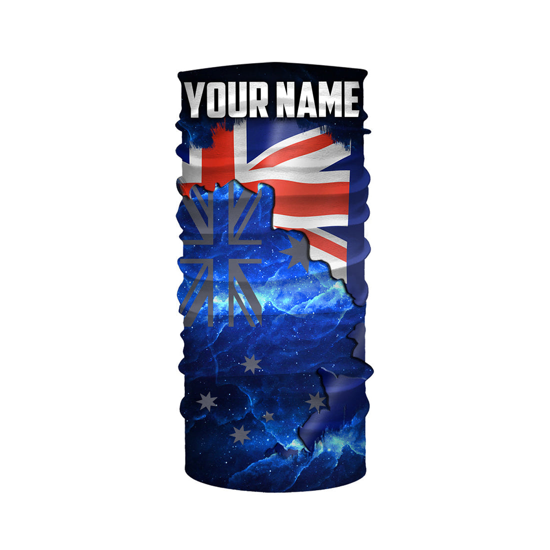 Australian Flag Universe Patriotic Custom Upf Fishing Shirts Jersey - Custom Fishing Shirts Australia, Fishing Neck Gaiters