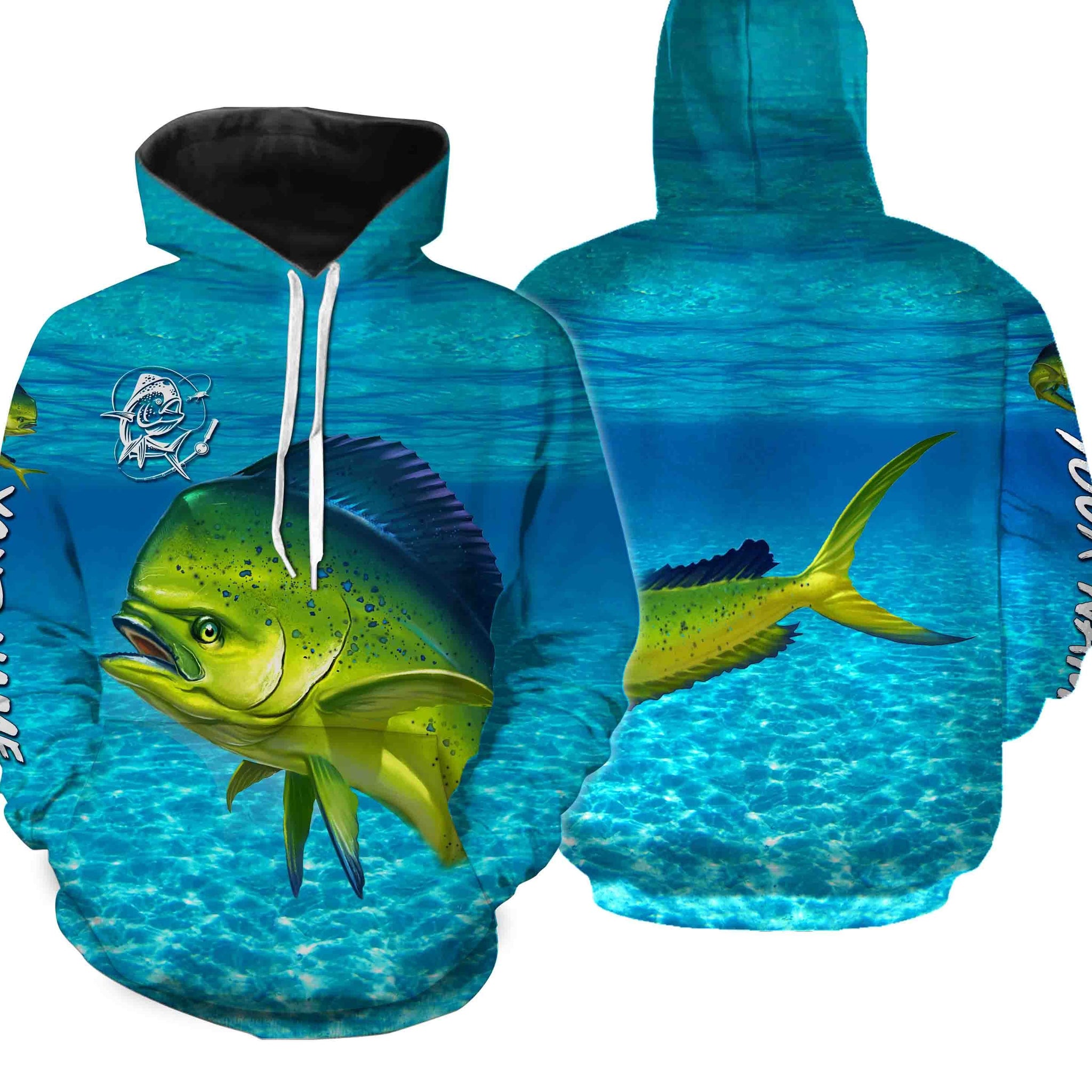 Mahi Mahi (Dorado) Fishing Customize Name Fishing Water Camo All Over Printed Shirts Personalized Fishing Gift
