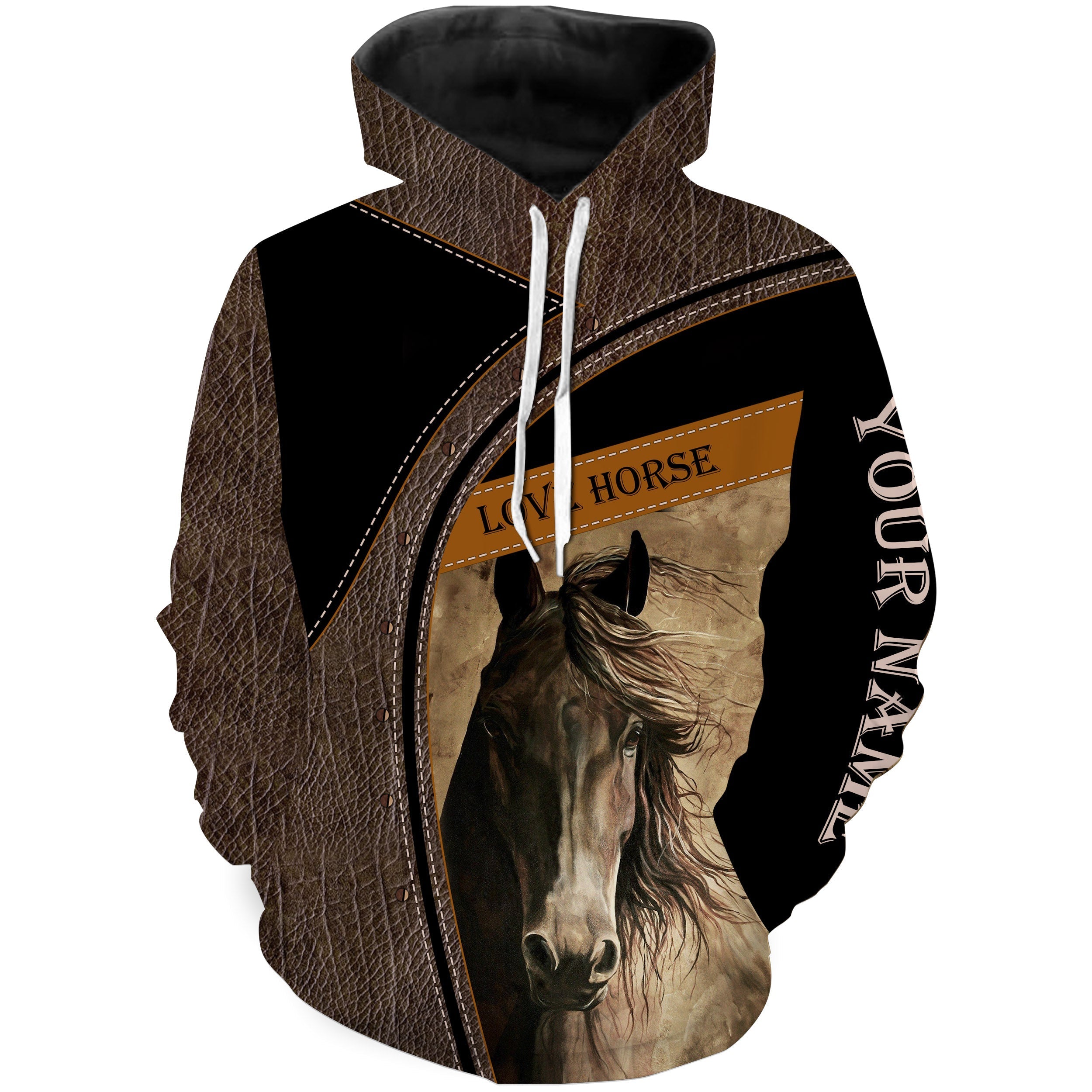 Custom Love Horse Full Printing Sweatshirt, Hoodie, Zip Up Hoodie, T-Shirt - Gift Ideas For Horse Lovers Men, Women And Kid