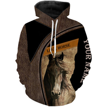 Custom Love Horse Full Printing Sweatshirt, Hoodie, Zip Up Hoodie, T-Shirt - Gift Ideas For Horse Lovers Men, Women And Kid