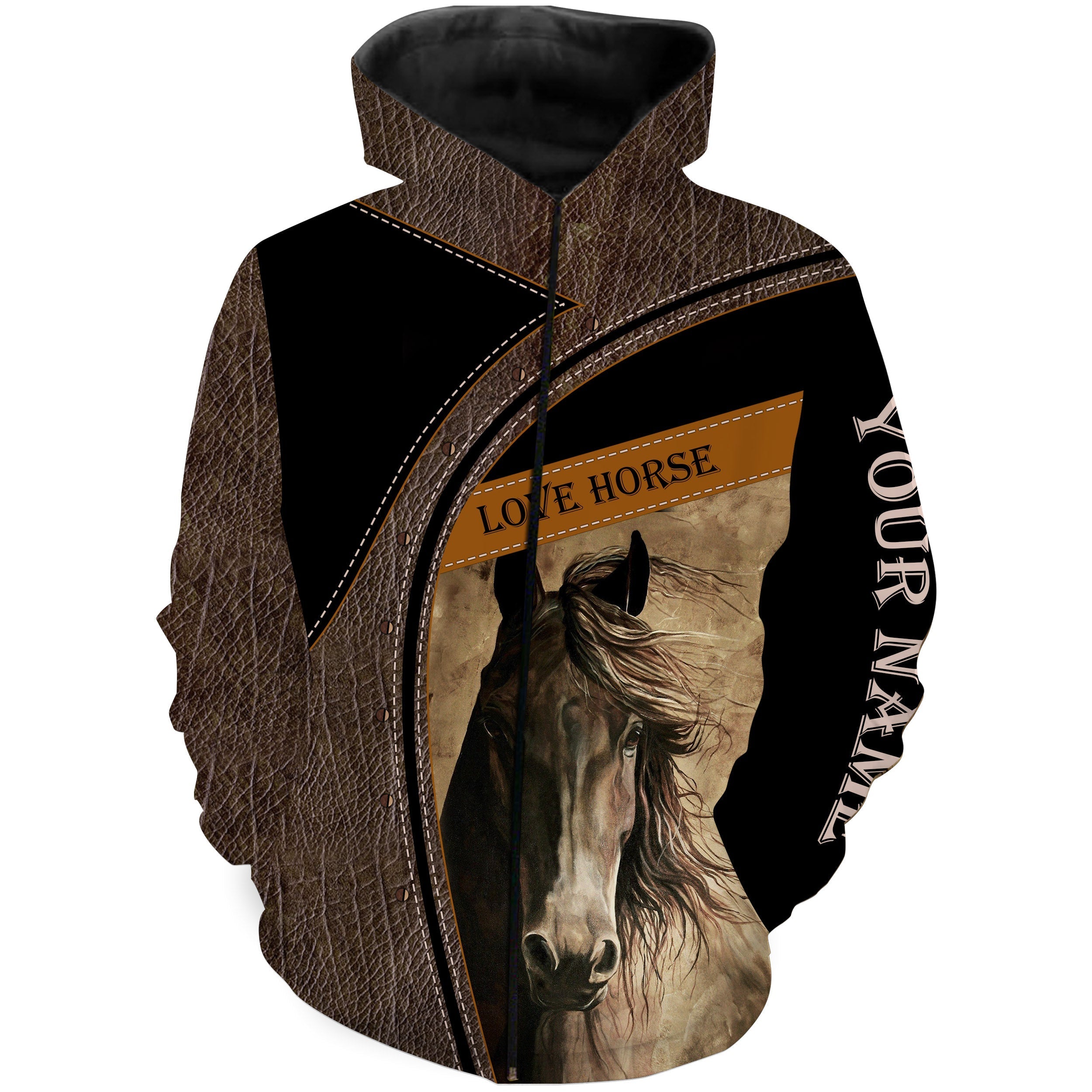 Custom Love Horse Full Printing Sweatshirt, Hoodie, Zip Up Hoodie, T-Shirt - Gift Ideas For Horse Lovers Men, Women And Kid