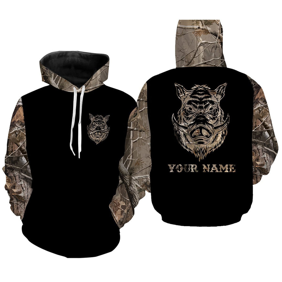 Boar Camouflage Custom Name All Over Print Shirts