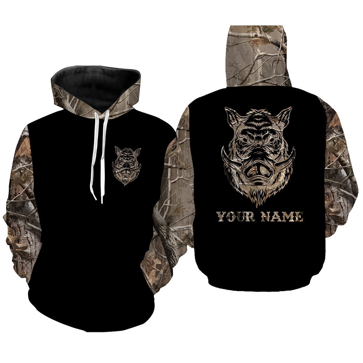 Boar Camouflage Custom Name All Over Print Shirts