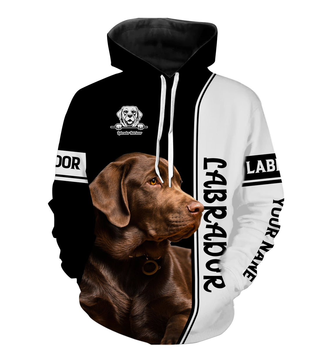 Chocolate Labrador Retriever Custom Name Full Printing Shirts Gifts For Labs Dog Lovers