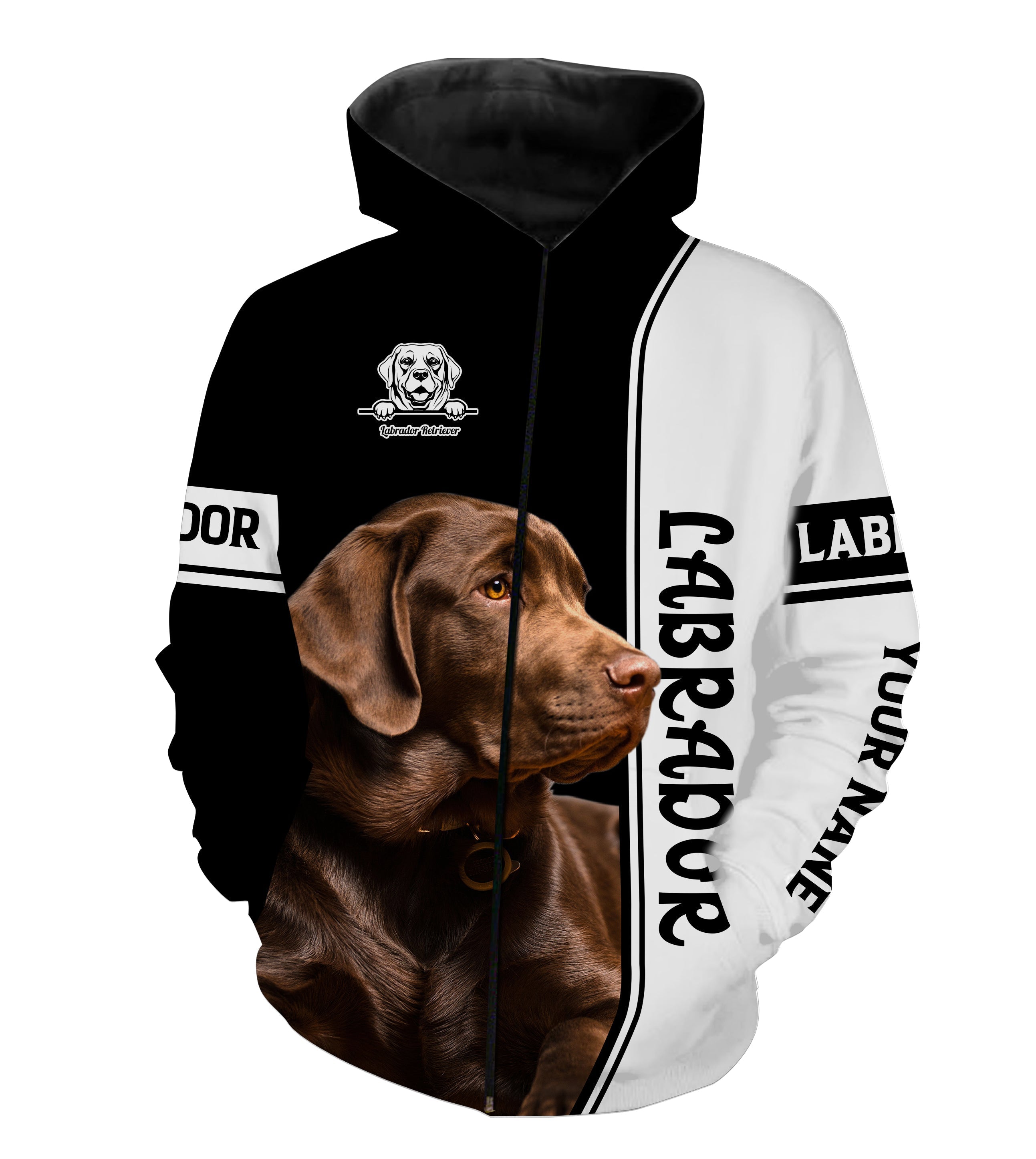Chocolate Labrador Retriever Custom Name Full Printing Shirts Gifts For Labs Dog Lovers