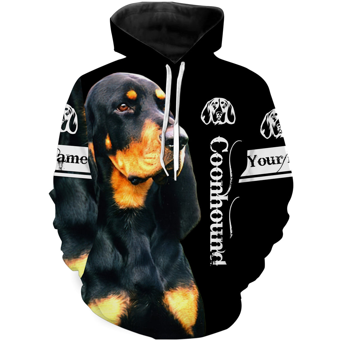 Black And Tan Coonhound 3D All Over Printed Hoodie Coonhound Dog Personalized Gifts For Hound Lovers