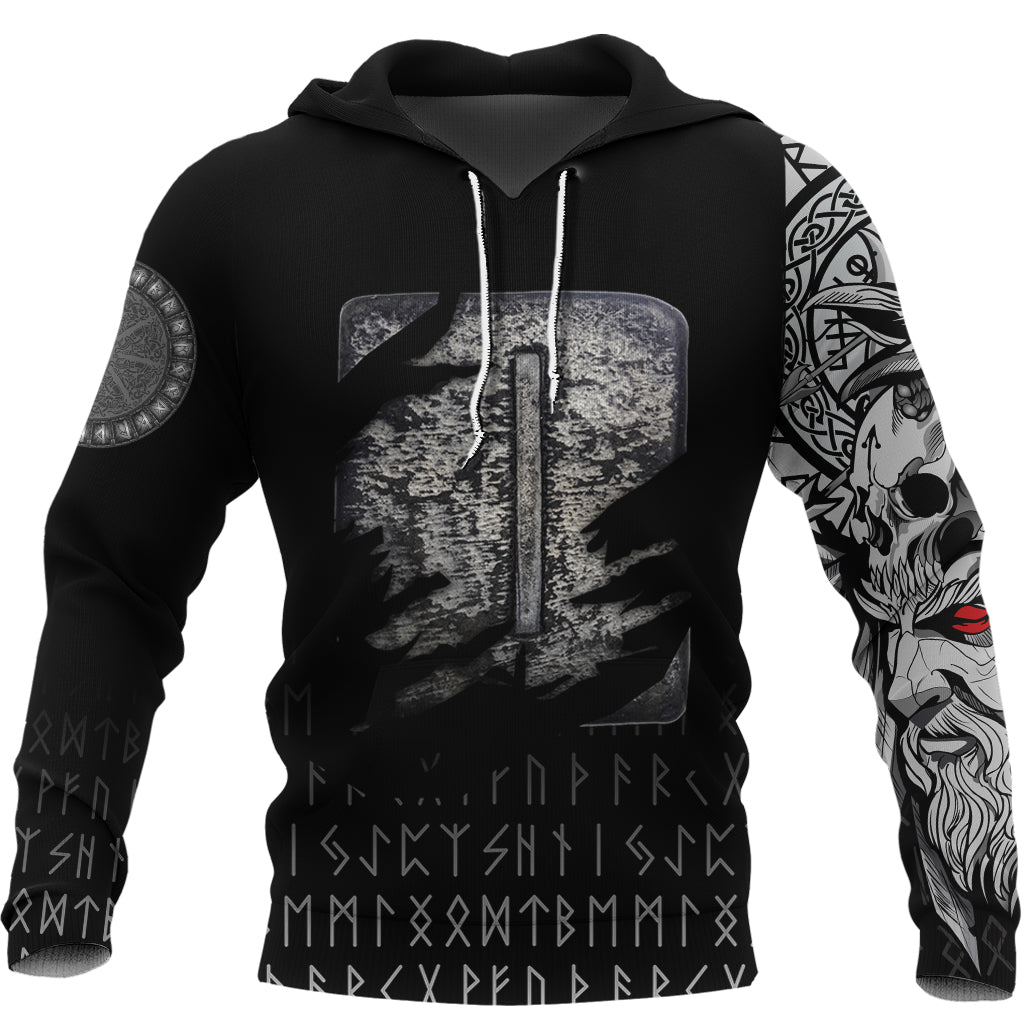 Viking Hoodie Isa Norse Runes RLT12