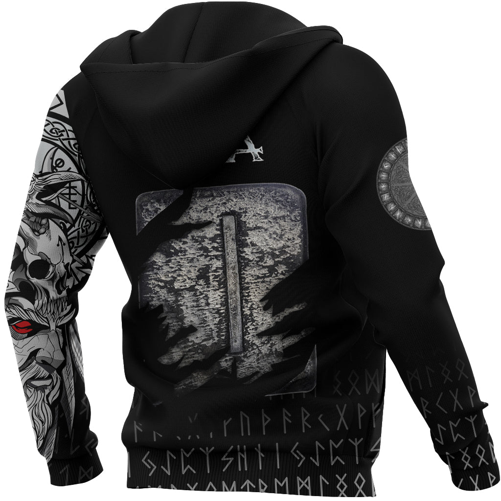 Viking Hoodie Isa Norse Runes RLT12