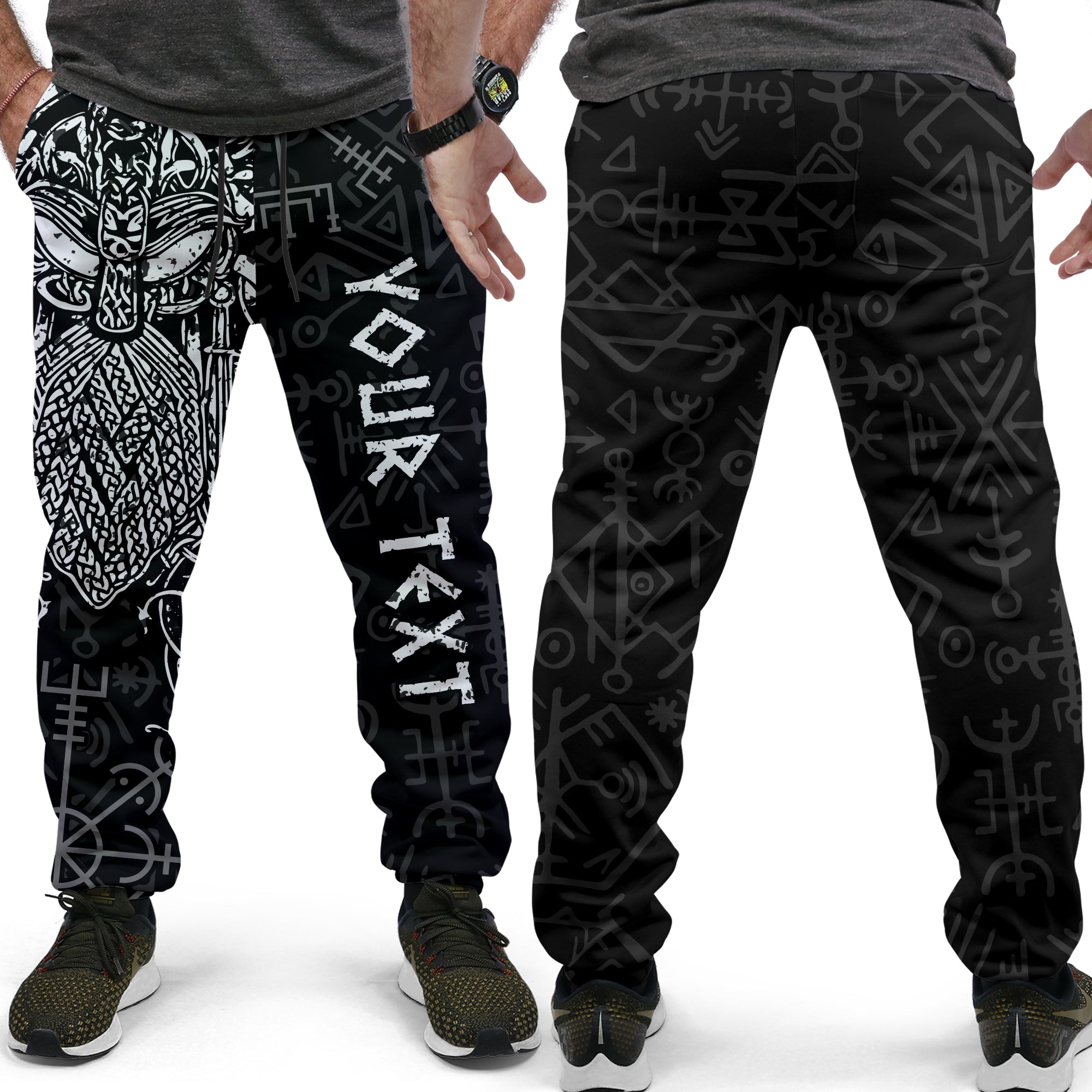 Viking Dad Jogger Pants Odin Runes Fathers Day LT13