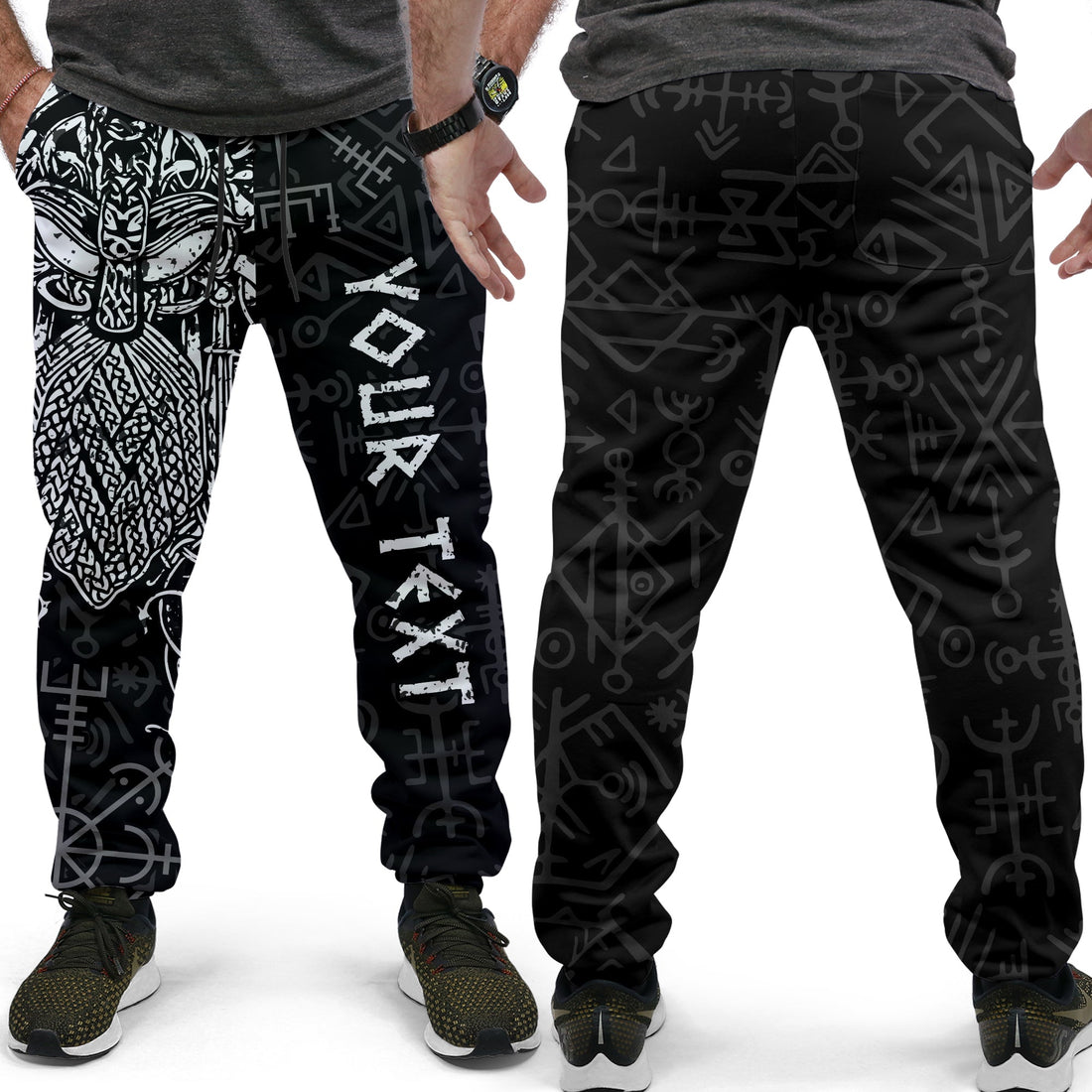 Viking Dad Jogger Pants Odin Runes Fathers Day LT13
