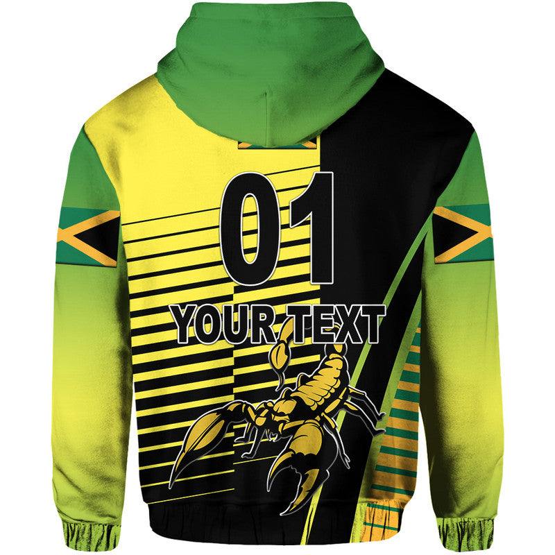 Custom Jamaica Cricket Scorpions Hoodie Simple Style Black LT8