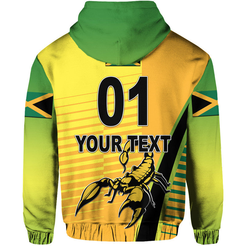 Custom Jamaica Cricket Scorpions Hoodie Simple Style Yellow LT8