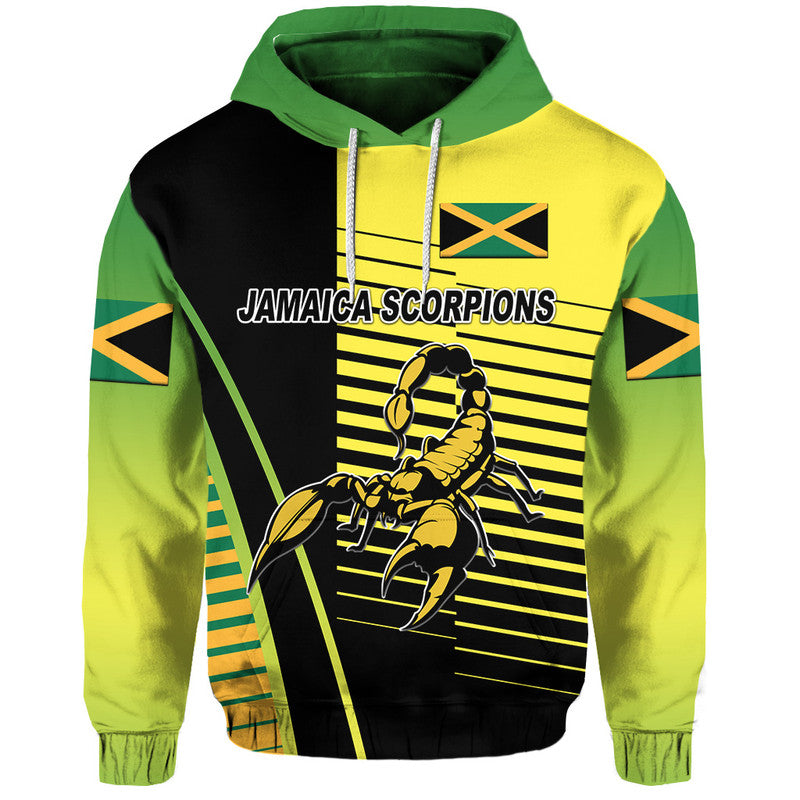Custom Jamaica Cricket Scorpions Hoodie Simple Style Black LT8