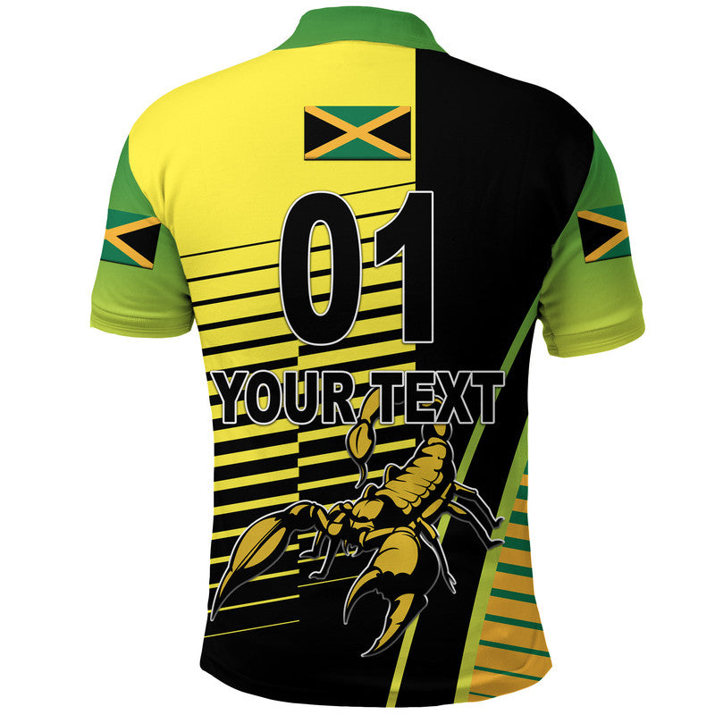 Custom Jamaica Cricket Scorpions Polo Shirt Simple Style Black LT8