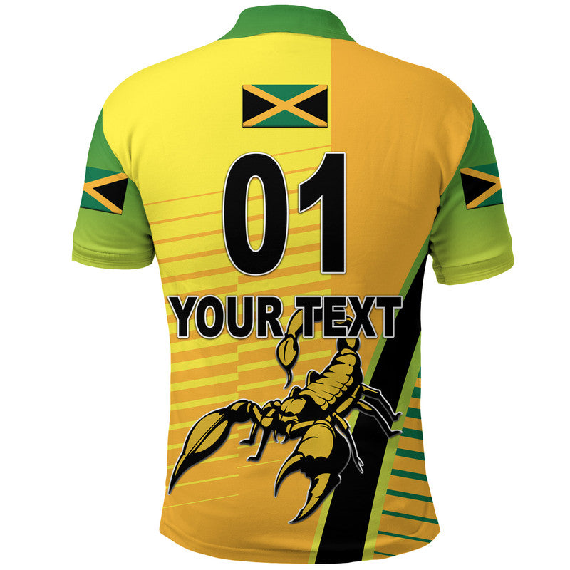 Custom Jamaica Cricket Scorpions Polo Shirt Simple Style Yellow LT8