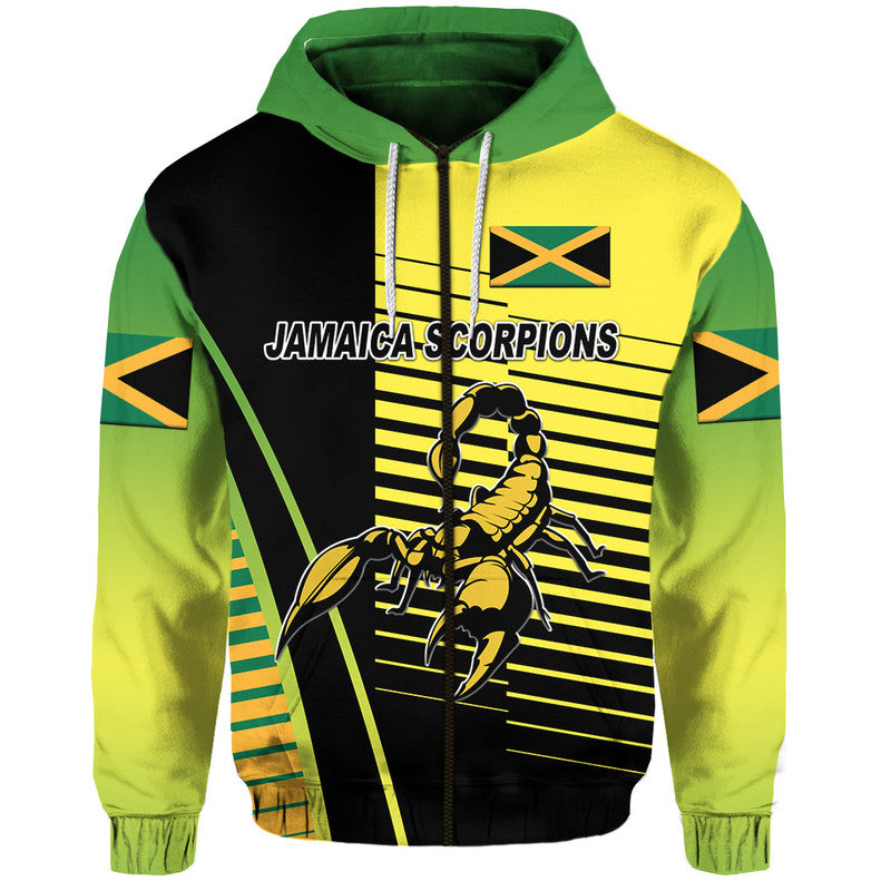 Custom Jamaica Cricket Scorpions Hoodie Simple Style Black LT8