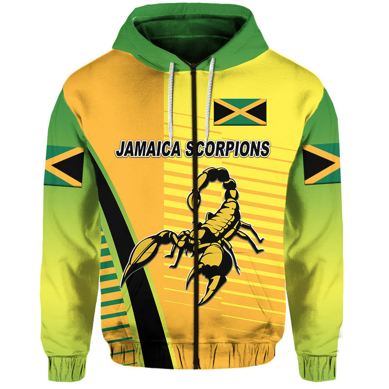 Custom Jamaica Cricket Scorpions Hoodie Simple Style Yellow LT8