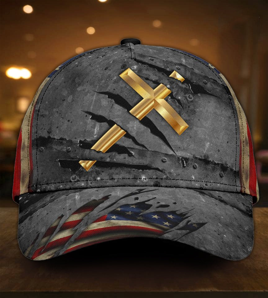 Jesus Cross America Classic Cap