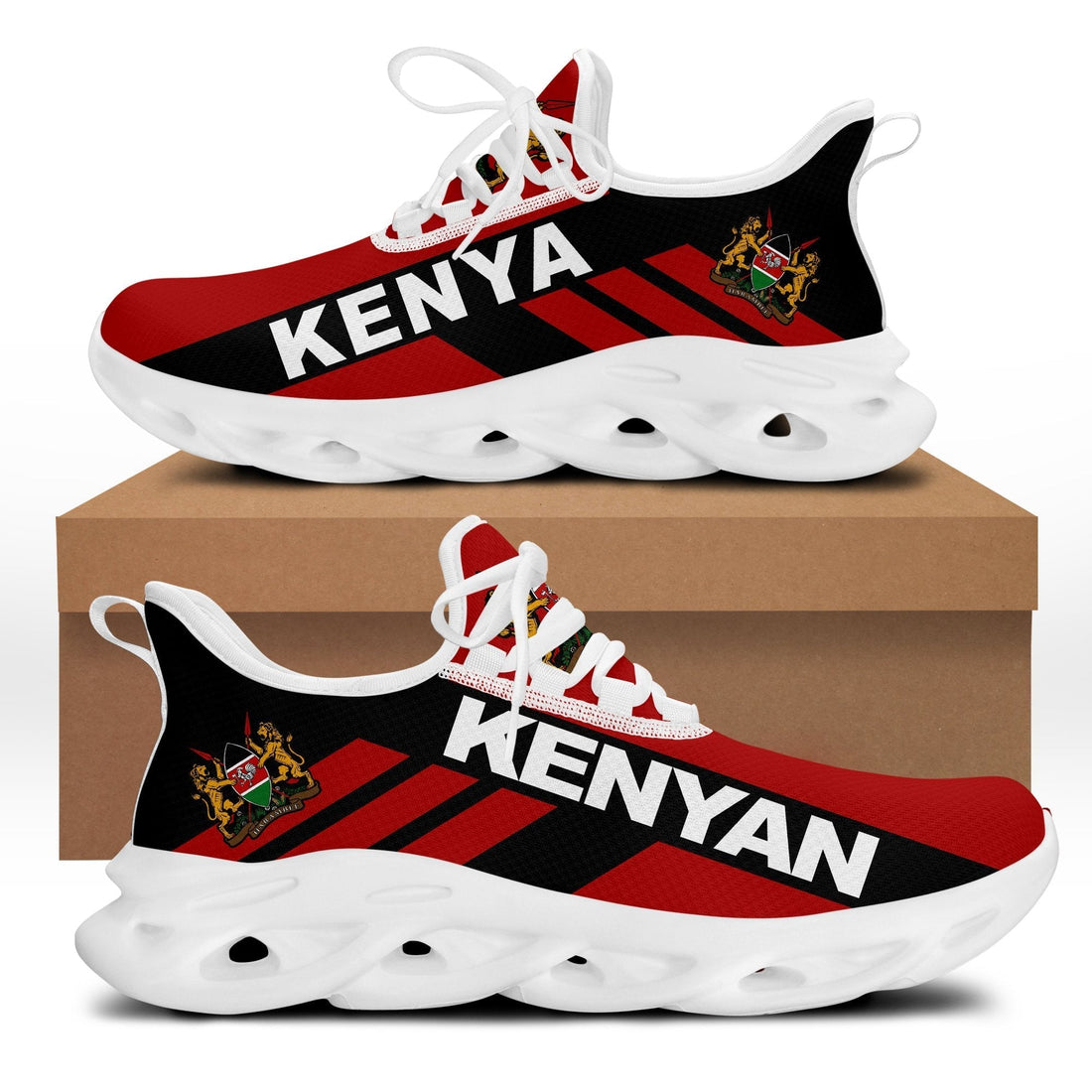 Wonder Print Shop Footwear - Kenya Stripe Style Clunky Sneakers LT10
